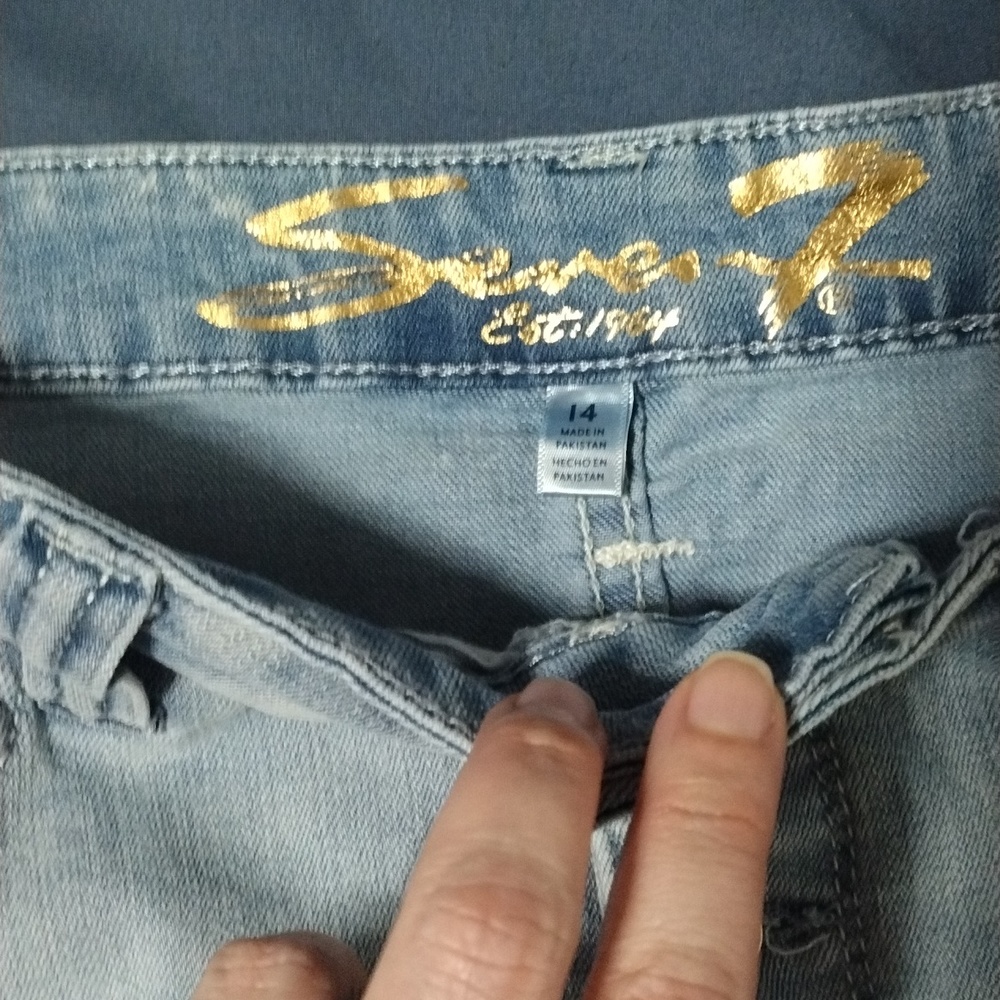 Seven7 denim / jean skirt - Picture 4 of 5